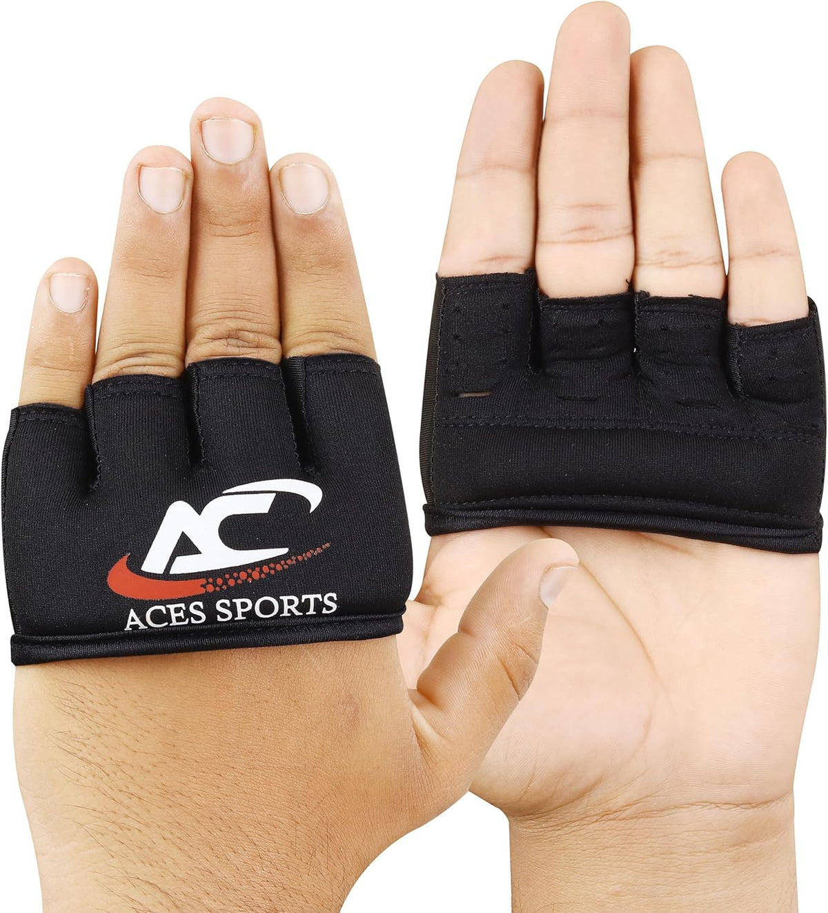 Gel Knuckle Protector, Black MMA Gel Hand Guard, Fingerless Design